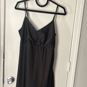 Elegant Black Spaghetti Strap Dress